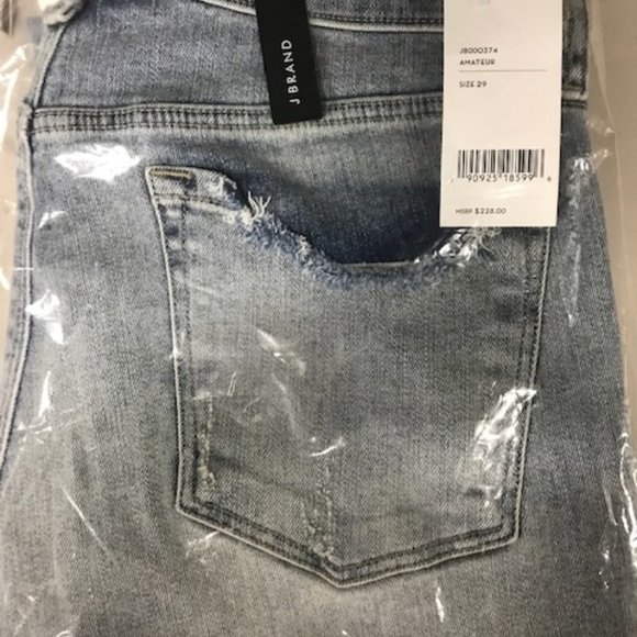 J BRAND 9326 Amateur Skinny Crop Distress Jeans - Picture 6 of 7